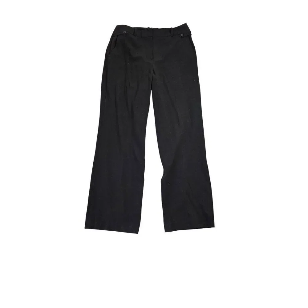 Larry Levine Stretch Size 12 Black Trousers - Picture 1 of 7